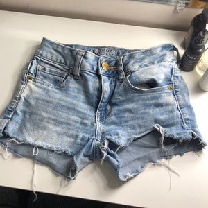 Light Wash AEO Shorts
